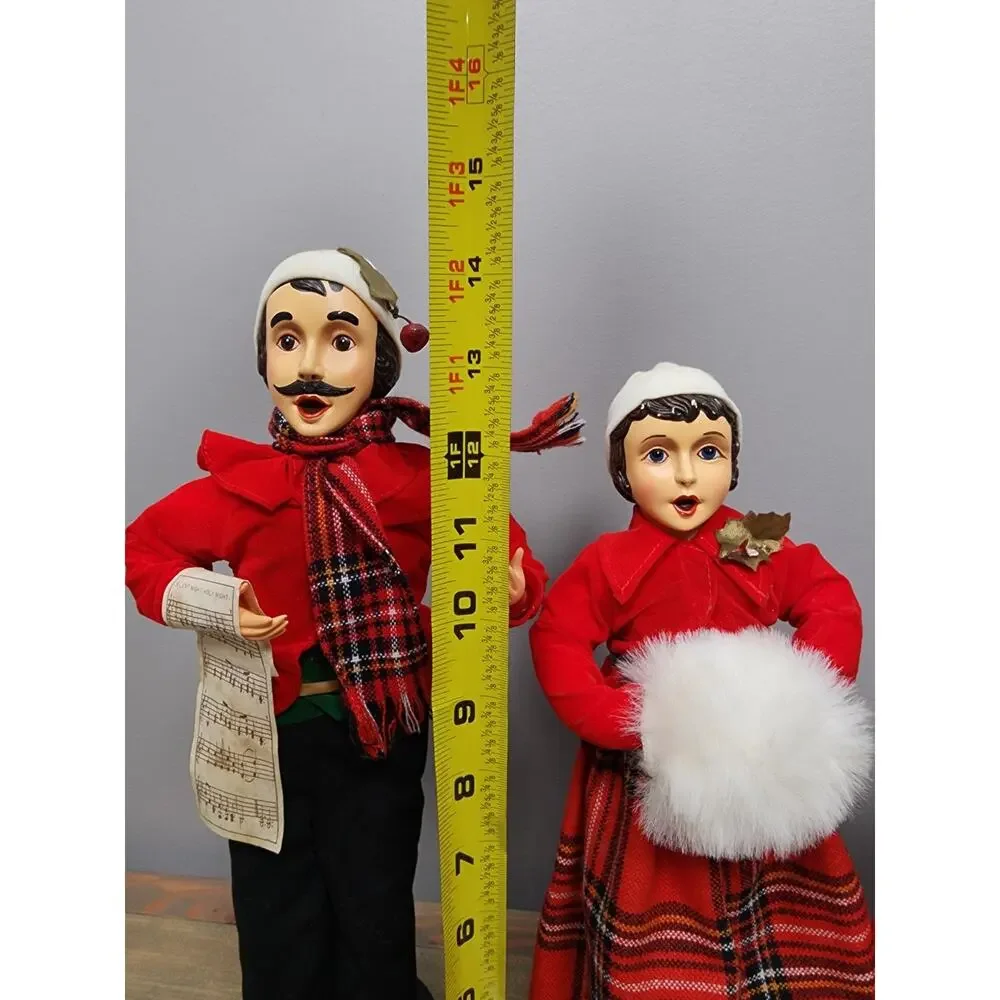 Vintage 1986 BRINN'S Collectible Edition Christmas Caroler Dolls Figurine Set